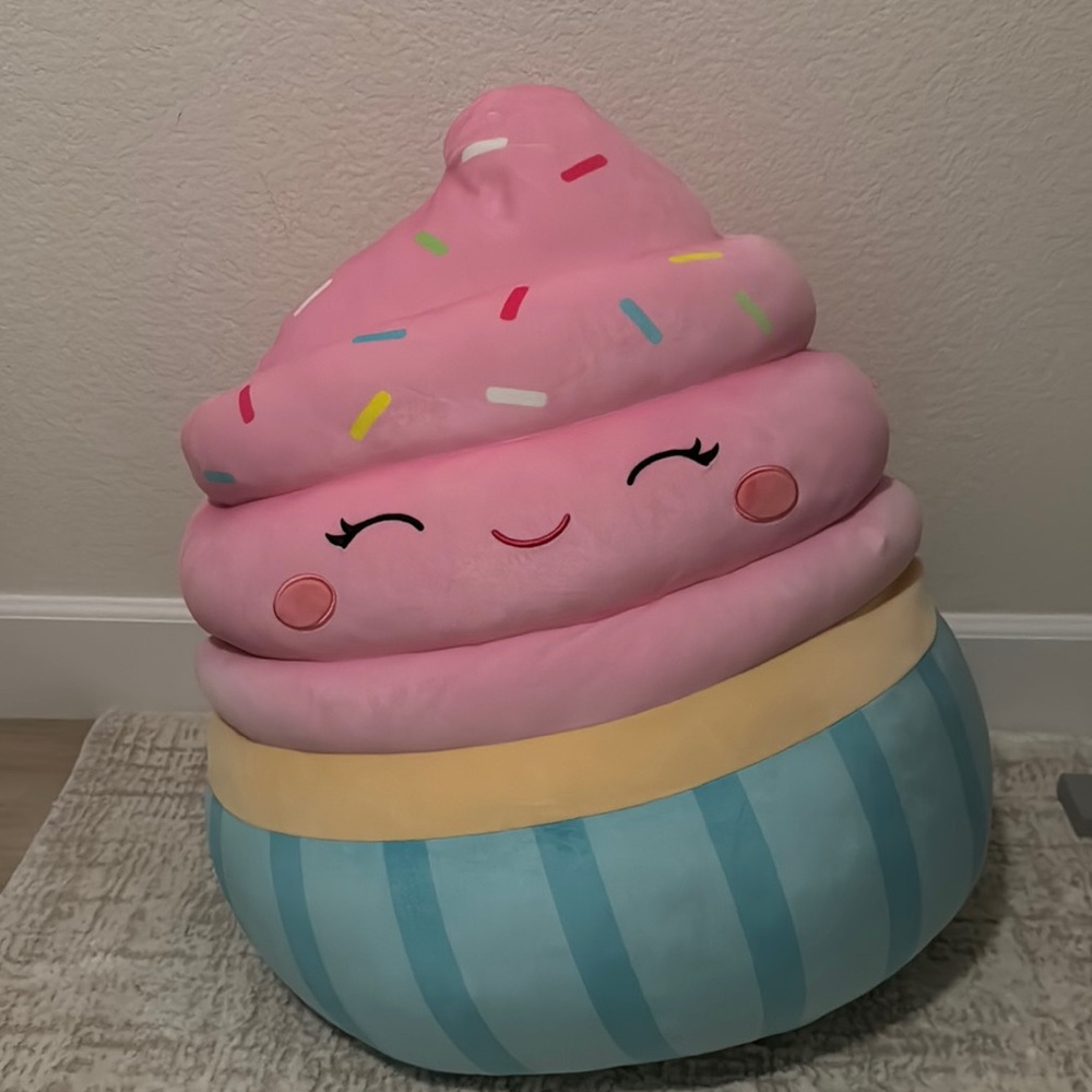 Squishmallow Pink Cupcake Plush